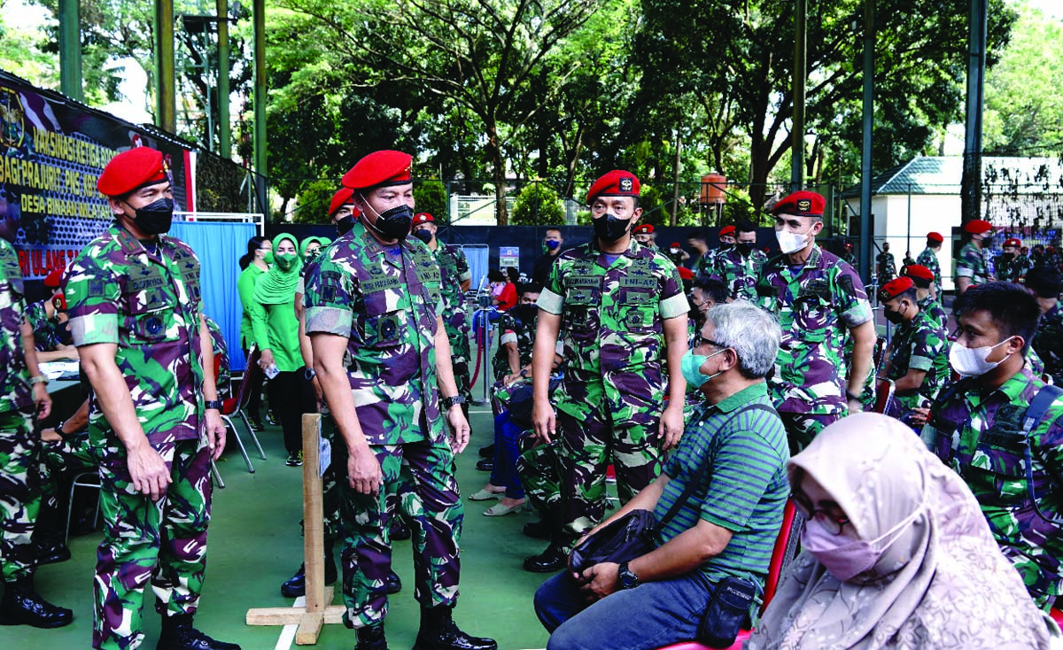 Gelar Vaksinasi Booster Kopassus Tetap Layani Vaksinasi Tahap Pertama