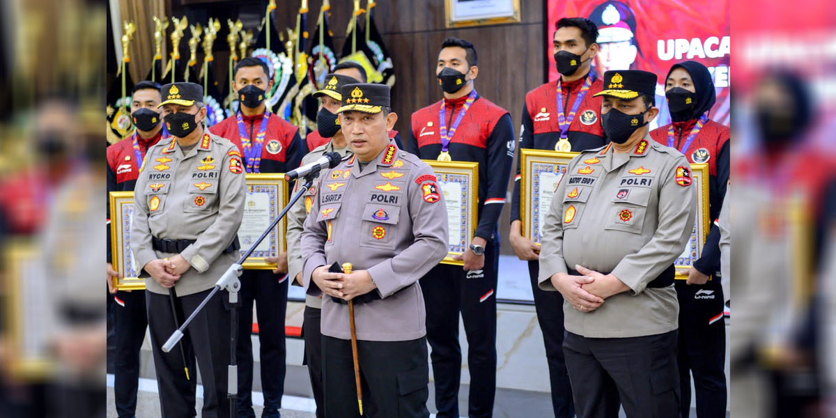 Kapolri Berikan Penghargaan Ke Atlet Polri Yang Sumbang Medali Untuk ...