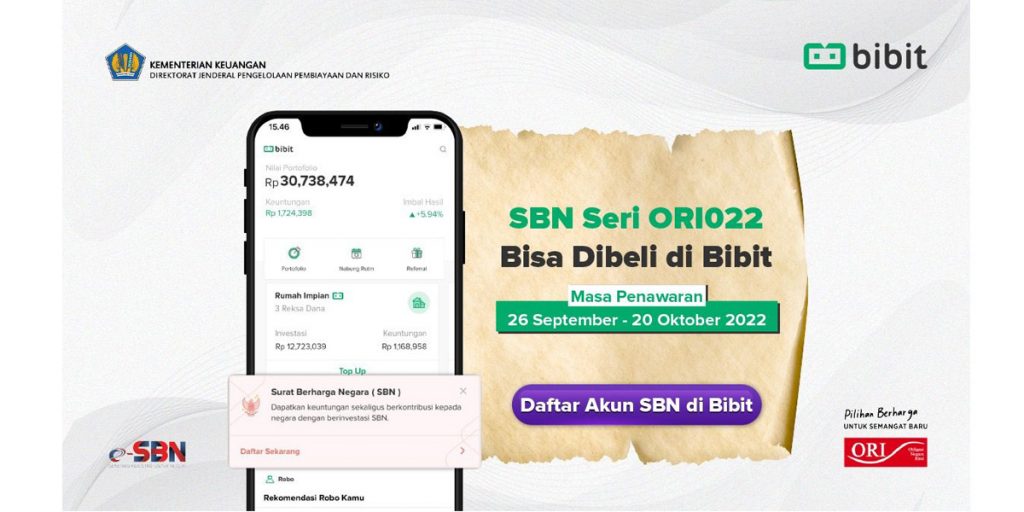 ORI022 Sudah Bisa Dibeli, Bibit.id: Punya Passive Income Sambil Membangun Negeri - bibit - www.indopos.co.id
