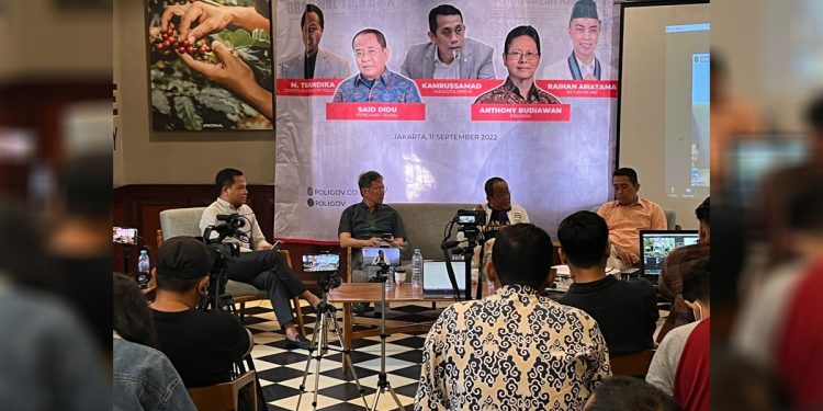 Diskusi dan Paparan Hasil Survei "Dampak Kenaikan BBM terhadap Kemiskinan dan Kepuasan Masyarakat," yang digelar di Jakarta, Minggu (11/9). Foto: Rachman/INDOPOS.CO.ID