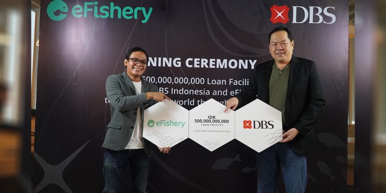 Bank DBS Indonesia dan eFishery kerja sama bangun ekosistem akuakultur. Foto: Bank DBS Indonesia for indopos.co.id