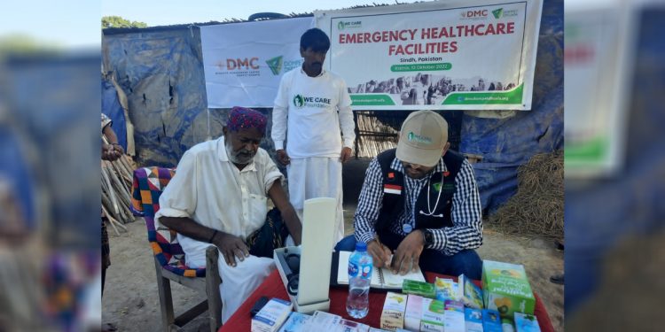 Posko banjir DMC (Disaster Management Center) Dompet Dhuafa di Pakistan. Foto: Dompet Dhuafa for INDOPOS.CO.ID