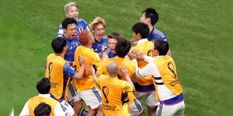 Perayaan-Gol-Timnas-Jepang