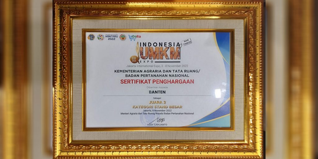 BPN Banten Sabet Juara 2 di Pameran UmKM Hantaru 2022 - bpn tgr - www.indopos.co.id
