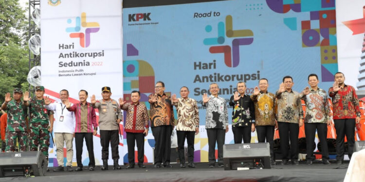 KPK menggelar Road to Harkodia 2022 di Medan, Sumatera Utara yang dihadiri sejumlah gubernur di Pulau Sumatera dan bupati/wali kota. Foto: Humas KPK