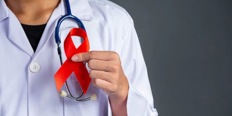 Ilustrasi pita merah simbol dari kampanye pencegahan HIV/AIDS. Foto: Freepik