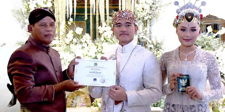 Pernikahan Kaesang dan Erina. Foto: Kemenag for INDOPOS.CO.ID