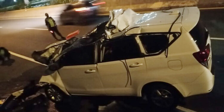 Kecelakaan lalu lintas di Jakarta. Foto: Twitter/@TMCPoldaMetro