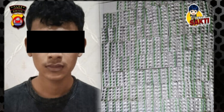 Pemuda Aceh yang ditangkap polisi karena mengedarkan obat terlarang di Kabupaten Lebak, Banten. Foto : Humas polres Lebak for indopos.co.id