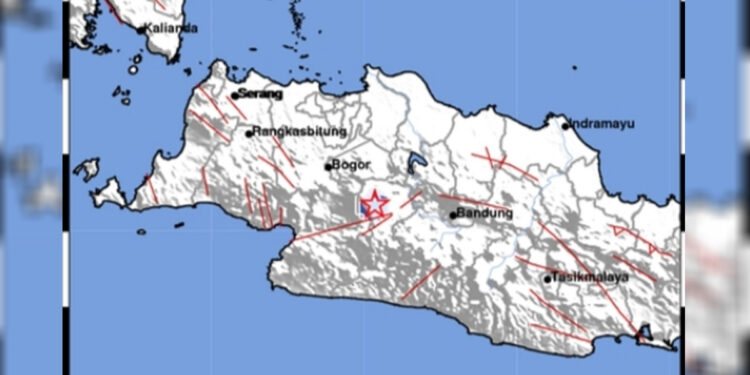 Pusat gempa di Cianjur (BMKG for INDOPOS.CO.ID)