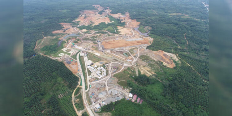 Foto udara pembangunan kawasan Ibu Kota Negara (IKN). Foto: PT Brantas Abipraya (Persero) for INDOPOS.CO.ID
