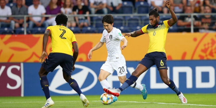 Timnas Korea Selatan U-20 melawan Timnas Ekuador U-20 dalam salah satu laga di Piala Dunia U-20 2019 di Polandia. Foto: Tangkapan layar YouTube