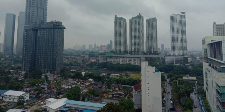 Ilustrasi Jakarta berawan. Foto: dok INDOPOS.CO.ID