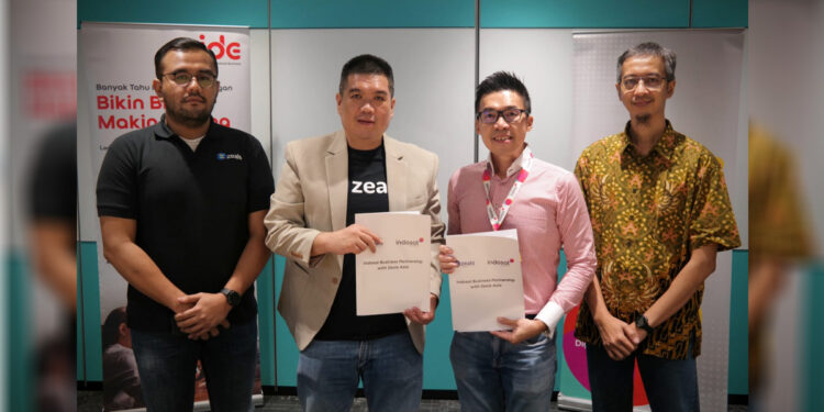 Zeals Asia berkolaborasi bersama Indosat Business dalam pemberian wadah bagi para pelaku UMKM untuk dapat memasarkan produk melalui ekosistem digital. Ftoo: Zeels Asia for INDOPOS.CO.ID