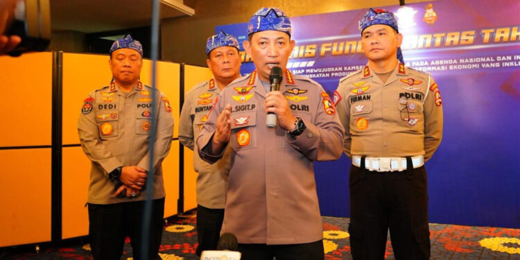 Kapolri Jenderal Polisi Listyo Sigit Prabowo dalam rakornis Korlantas mabes polri (Humas Mabes Polri for indopos.co.id)