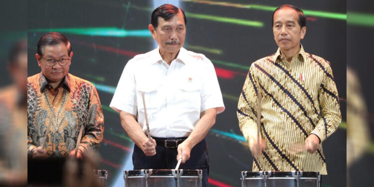 Pembukaan _Business Matching _Tahap V yang juga dihadiri Presiden Joko Widodo (Jokowi), di Jakarta, Rabu (15/3/2023).