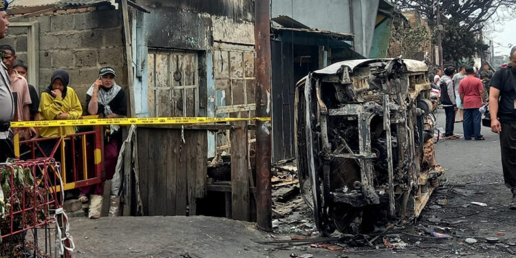 Kondisi rumah hangus terbakar akibat kebakaran Depo Pertamina Plumpang, Koja, Jakarta Utara. Foto: Ist