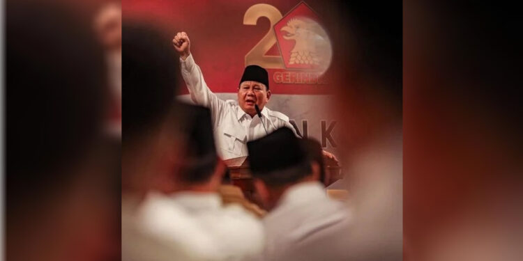 Ketua Umum Dewan Pimpinan Pusat (DPP) Partai Gerakan Indonesia Raya (Gerindra) Prabowo Subianto. Foto: Humas Partai Gerindra