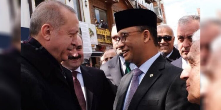 Anies Baswedan saat bertemu dengan Presiden Turki Recep Tayyip Erdogan, beberapa waktu lalu. Foto: Istimewa