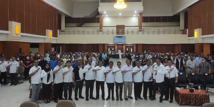 Badan Pendapatan Daerah Kabupaten Bekasi menggelar Coaching Clinic bagi para pengusaha pengguna air tanah se-Kabupaten Bekasi, di Aula Wibawa Mukti, Komplek Pemda Kabupaten Bekasi, pada Rabu (2/8/2023).