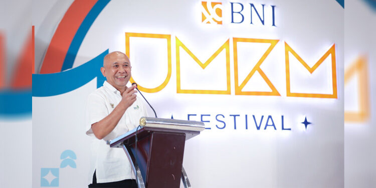 MenKopUKM Teten Masduki pada acara BNI UMKM Festival 2023, di Kota Semarang, Jawa Tengah, Selasa (8/8). Foto: Dok. KemenKopUKM