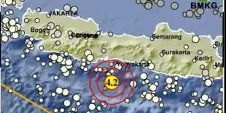 BMKG: Gempa Dangkal M4.2 Guncang Selatan Pulau Jawa - Www.indopos.co.id