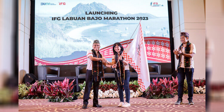 Indonesia Financial Group (IFG) meluncurkan IFG Labuan Bajo Marathon 2023 pada Jumat (1/9/2023) di Jakarta. Foto: IFG