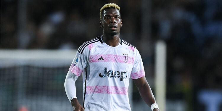 Paul Pogba beraksi untuk Juventus melawan Empoli pada 3 September 2023. Foto: Sky Sports