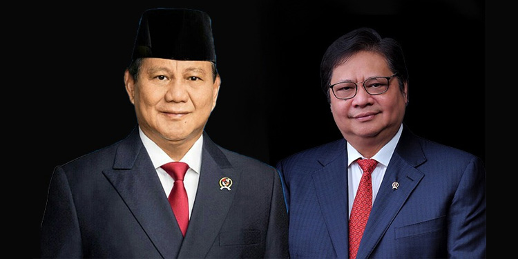 Teratas di Survei LSI, Prabowo Harus Pilih Kader Golkar Sebagai Cawapres - prabowo airlangga 1 - www.indopos.co.id