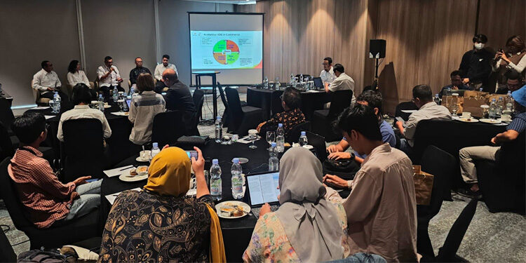 Satuan Kerja Khusus Pelaksana Kegiatan Usaha Hulu Minyak dan Gas Bumi (SKK Migas) menggelar diskusi dengan media, di BSD, Kota Tangerang Selatan, Rabu (11/10/2023). Foto: SKK Migas