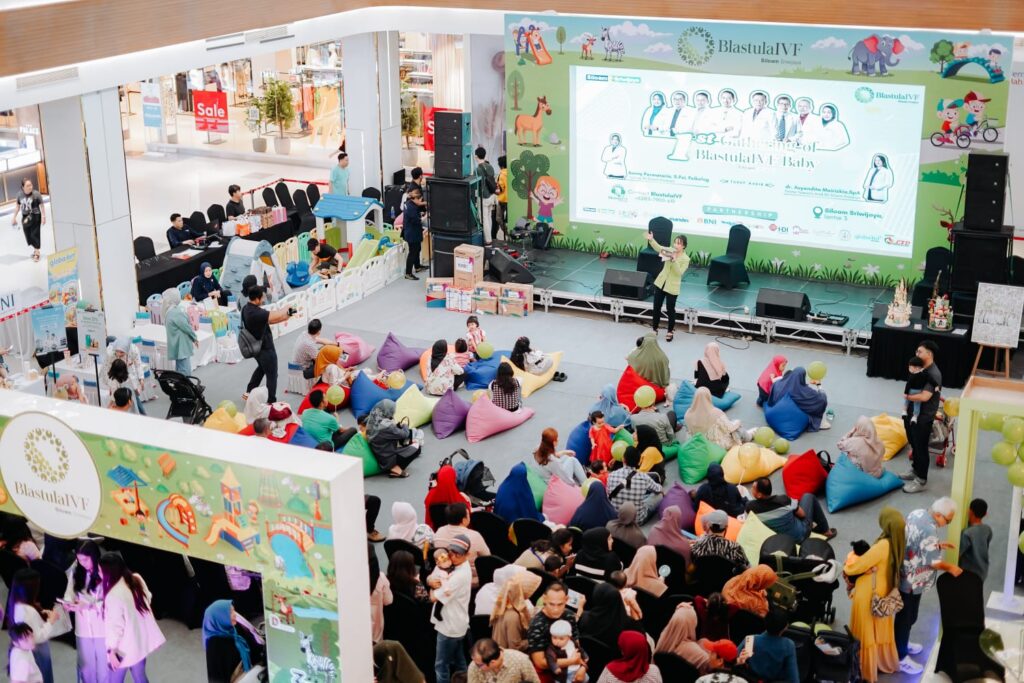 Acara gathering baby blastula yang pertama kalinya di selenggarakan di Atrium Palembang Indah Mall, Minggu (12/11/2023). Foto: RS Siloam Sriwijaya Palembang