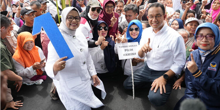 Kampanye perdana Anies di Tanah Merah, Koja, Jakarta Utara, Selasa (28/11/2023). (TimNas AMIN untuk Indopos.co.id)