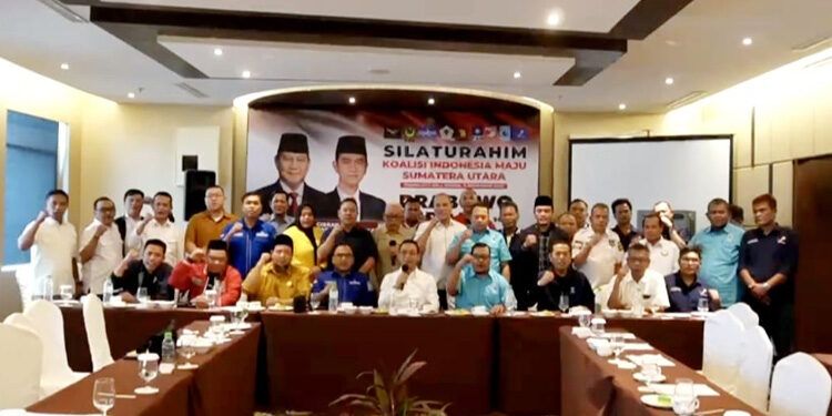 Pimpinan partai-partai koalisi Prabowo-Gibran Sumatera Utara. Foto: Dok. Relawan Prabowo-Gibran