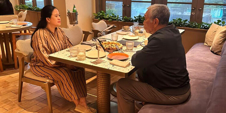 Luhut Binsar Pandjaitan, menerima kunjungan Ketua DPR RI sekaligus Ketua DPP PDI Perjuangan, Puan Maharani, di Singapura pada Selasa sore (28/11/2023). Foto: HUMAS KEMENKO MARVES FOR INDOPOS.CO.ID