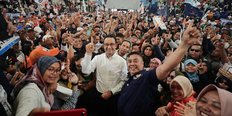 Kegiatan kampanye Calon Presiden Anies Baswedan di Gor Gondrong, Tangerang, Sabtu (2/12/2023). (Dok Timnas AMIN)