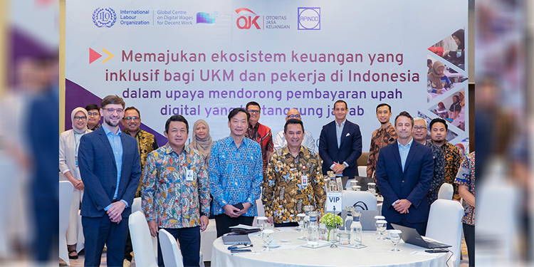 Workshop dengan tema “Advancing an inclusive financial ecosystem that enables responsible digital wage payments for SMEs and workers in Indonesia” di Jakarta pada Rabu (6/12/2023). Foto: Bank DKI