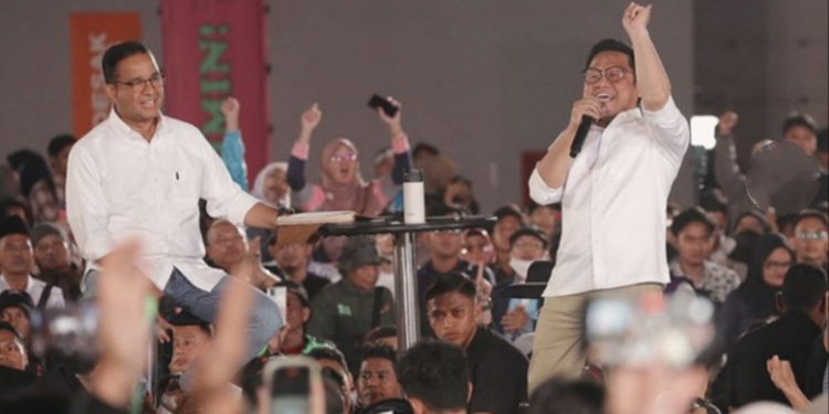 Pasangan calon presiden dan calon wakil presiden nomor urut 1 Anies Baswedan - Cak Imin di Jakarta. (Instagram/@cakiminow)