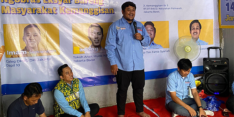 TKN Fanta bersama relawan Gatotkaca Prabowo-Gibran menggelar silaturahmi bersama masyarakat pegiat ekonomi syariah di wilayah Kemanggisan. Foto: Ist
