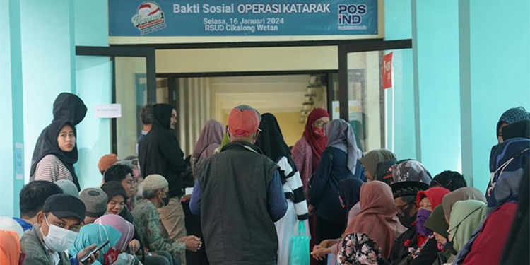Kegiatan bakti sosial operasi katarak gratis pada 16-17 Januari 2024 di RSUD Cikalong Wetan, Bandung Barat, Jabar. Foto: ist