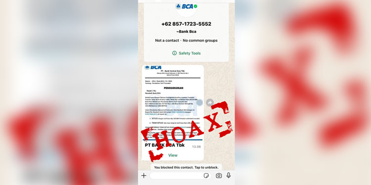 BCA Tegaskan Pengumuman Perubahan Transfer Antar Bank Menjadi Rp150.000/Bulan adalah HOAX dan Penipuan - bca 2 - www.indopos.co.id