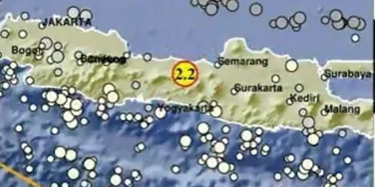 Pusat gempa di Kabupaten Wonosobo, Provinsi Jawa Tengah. Foto: BMKG untuk INDOPOS.CO.ID