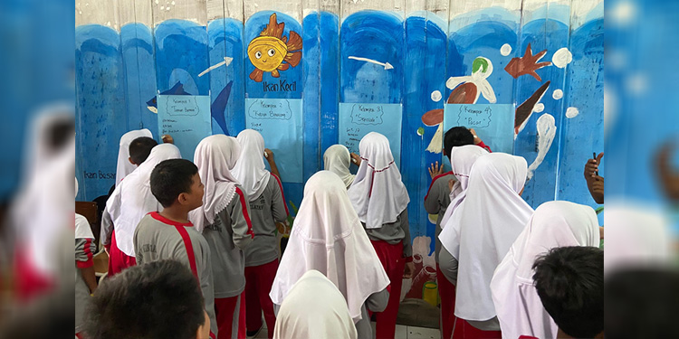 Kampanye minat baca bertajuk “Gerakan Literasi Indonesia Gemar Membaca Sejak Dini” di SDN Kuningan Barat 01, Jakarta Selatan. Foto: Ist