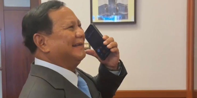 Calon presiden Prabowo Subianto mendapat ucapan selamat dari Raja Yordania Abdullah II usai unggul dalam perolehan suara sementara Pilpres 2024. Ucapan tersebut disampaikan Abdullah II melalui sambungan telepon. (Cuplikan layar Instagram/@prabowo)