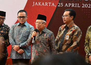 Wapres Ma'ruf Amin membuka Rakenas BKKBN di Auditorium Badan Kependudukan dan Keluarga Berencana Nasional (BKKBN), Jakarta Timur, Kamis (25/4/2024). Foto: Humas BKKBN for indopos.co.id