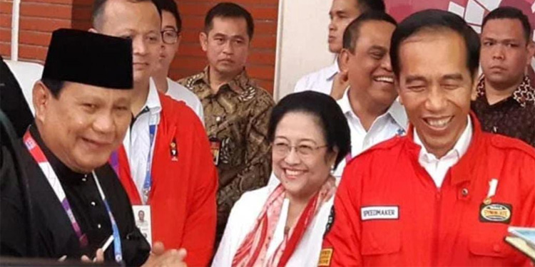 Kebersamaan Prabowo, Jokowi dan Megawati beberapa waktu lalu. (Ist)