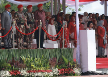 Menteri Pertahanan (Menhan) RI Prabowo Subianto hadiri upacara peringatan HUT ke 72 Kopassus di Lapangan Mako Kopassus, Cijantung, Jakarta Timur, Selasa (30/4/2024). (foto : ist)