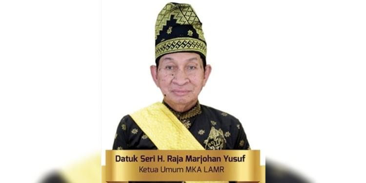 Ketua Umum Majelis Adat Melayu Riau (MKA LAMR) Provinsi Riau, Datuk Seri H R Marjohan Yusuf. Foto: Dok Ist
