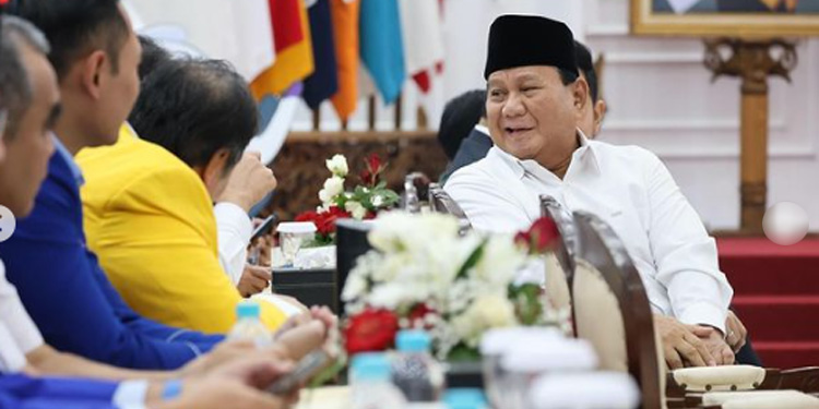 Presiden Terpilih Prabowo Subianto di Gedung KPU, Jakarta. Foto: Instagram/@prabowo