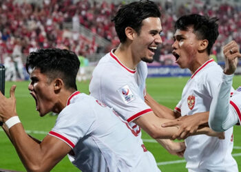 Para pemain timnas Indonesia U-23 melakukan selebrasi usai adu penalti melawan Korea Selatan pada Piala Asia U-23 2024. (Dok PSSI)