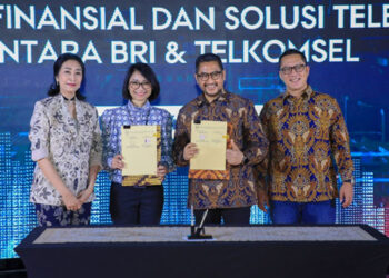 PT Bank Rakyat Indonesia (Persero) Tbk menjalin kerja sama dengan PT Telekomunikasi Selular atau Telkomsel. Foto: Humas BRI